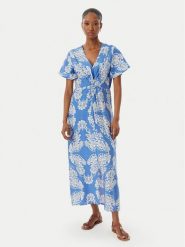 LOLA CASADEMUNT Sukienka letnia LS2616137 Niebieski Regular Fit. Niebieskie sukienki damskie LOLA CASADEMUNT, na lato, l, bez wzorów, z wiskozy, bez kołnierzyka, bez ramiączek. Za 543.99 zł.