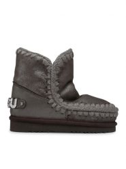 Mou Śniegowce Eskimo 18 With Rhinestones Logo Srebrny. Szare śniegowce damskie Mou, ze skóry, bez zapięcia. Za 1,219.00 zł.