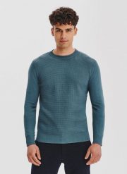 PAKO LORENTE - Turkusowy sweter męski. Niebieskie swetry męskie Pako Lorente, na jesień, m, bez wzorów, z bawełny, bez kołnierzyka, bez ramiączek. Za 139.99 zł.