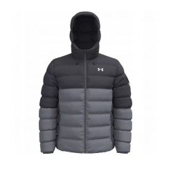 Kurtka puchowa z kapturem Under Armour SPORTSWEAR PUFF. Szare kurtki męskie Under Armour, l, bez wzorów, z materiału, z kapturem. Za 823.55 zł.
