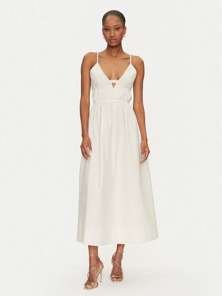 Herskind Sukienka letnia Miranda 5571172 Écru Regular Fit. Sukienki damskie Herskind, na lato, bez wzorów, z bawełny, bez kołnierzyka, bez ramiączek. Za 519.99 zł.