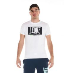 Sportowa koszulka męska Fluo. Białe koszulki sportowe męskie LEONE 1947 APPAREL, l, bez wzorów, z tkaniny, bez ramiączek, na fitness i siłownię. W wyprzedaży za 70.95 zł.
