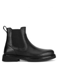 Badura Sztyblety CALEB-02 MI08 Czarny. Czarne botki męskie Badura, bez wzorów, ze skóry, bez obcasa, bez zapięcia. Za 329.99 zł.