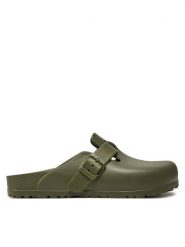 Birkenstock Klapki Boston 1026238 Zielony. Zielone klapki damskie Birkenstock, bez wzorów, z tworzywa sztucznego, bez obcasa, bez zapięcia. Za 299.99 zł.