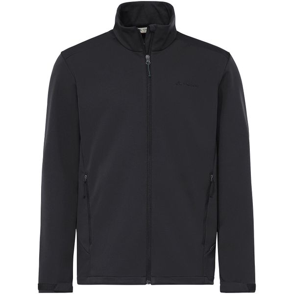 Kurtka softshellowa M Everhike Softshell J. Czarne kurtki męskie Vaude, m, bez wzorów, z materiału, bez kaptura, trekkingowe. Za 507.80 zł.