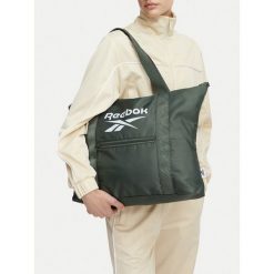 Torebka Reebok. Zielone shopperki damskie Reebok, bez wzorów, bez dodatków. Za 79.99 zł.