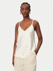 Rinascimento Top CFC0127685003 Biały Regular Fit. Białe topy damskie Rinascimento, xs, bez wzorów, z syntetyku, bez kołnierzyka, bez ramiączek. Za 229.99 zł.