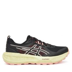 Buty do biegania Asics. Czarne obuwie sportowe damskie Asics, bez wzorów, bez zapięcia, do biegania. Za 339.99 zł.