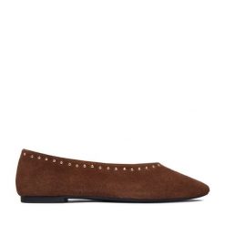 Baleriny Lasocki. Brązowe balerinki damskie Lasocki, bez wzorów, bez obcasa, bez zapięcia. Za 179.99 zł.