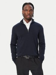 HUGO Sweter 50574143 Granatowy Regular Fit. Niebieskie swetry męskie Hugo, l, bez wzorów, z bawełny, bez kołnierzyka, bez ramiączek. Za 549.99 zł.