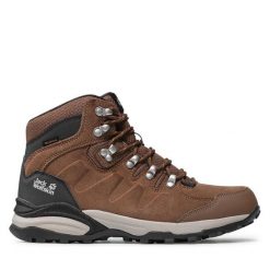 Trekkingi Jack Wolfskin. Brązowe obuwie trekkingowe damskie Jack Wolfskin, bez zapięcia. Za 549.99 zł.