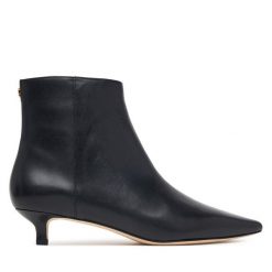 Botki LAUREN RALPH LAUREN. Czarne botki damskie Lauren Ralph Lauren, bez wzorów, bez obcasa, na szpilce, bez zapięcia. Za 949.99 zł.
