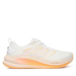 Buty do biegania adidas. Białe obuwie sportowe damskie Adidas, bez wzorów, bez zapięcia, do biegania. Za 399.99 zł.