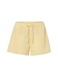 Marie Lund Damskie spodenki od piżamy Kobiety Bawełna biały|różowy w kratkę, L. Białe piżamy damskie Marie Lund, bez wzorów, z bawełny, bez ramiączek. Za 149.95 zł.