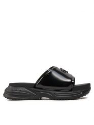 Calvin Klein Jeans Klapki Chunky Comf Slide Mtr YW0YW01506 Czarny. Czarne klapki damskie Calvin Klein Jeans, bez wzorów, z jeansu, bez obcasa, bez zapięcia. Za 369.99 zł.