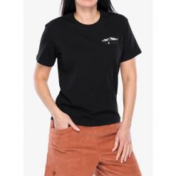 Koszulka bawełniana damska Black Diamond Mountainscape SS Tee. Czarne koszulki sportowe damskie Black Diamond, bez wzorów, z bawełny, bez ramiączek. Za 140.99 zł.
