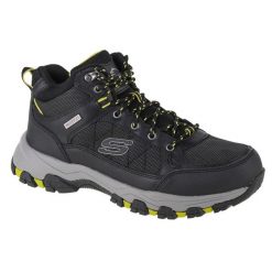 Buty trekkingowe męskie, Skechers Selmen - Melano. Czarne buty zimowe męskie Skechers, bez wzorów, z gumy, bez obcasa, bez zapięcia. Za 299.99 zł.