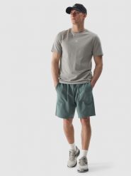 4F Spodenki dresowe męskie - oliwkowe 3XL. Brązowe szorty męskie 4F, bez wzorów, z bawełny, sportowe. W wyprzedaży za 59.99 zł.