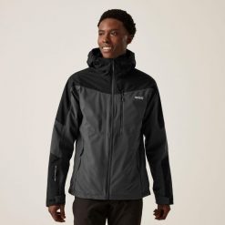 Kurtka wodoodporna z kapturem Regatta Wentwood IX. Brązowe kurtki męskie Regatta, na jesień, l, bez wzorów, z materiału, z kapturem. W wyprzedaży za 209.99 zł.