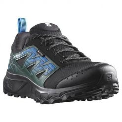 Buty trekkingowe męskie Salomon Wander Gtx. Czarne buty zimowe męskie Salomon, bez wzorów, z materiału, bez obcasa, bez zapięcia. Za 499.99 zł.