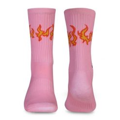 Skarpety sportowe Elitex Training Pink Fire. Czerwone skarpetki damskie ELITEX TRAINING, bez wzorów, z elastanu. Za 67.99 zł.