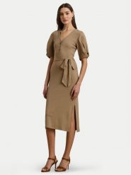 LAUREN RALPH LAUREN Sukienka codzienna 250964070002 Beżowy Slim Fit. Brązowe sukienki damskie Lauren Ralph Lauren, na co dzień, xl, bez wzorów, z bawełny, bez kołnierzyka, bez ramiączek, proste. Za 639.99 zł.