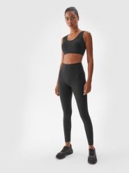4F Legginsy treningowe z wysokim stanem damskie - czarne S. Czarne legginsy damskie 4F, s, bez wzorów, z dzianiny, z podwyższonym stanem, na fitness i siłownię. Za 149.99 zł.