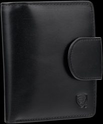 Skórzany damski portfel z ochroną RFID (Czarny) Uniwersalny. Brązowe portfele damskie KORUMA. Za 180.04 zł.