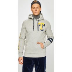 Tommy Jeans - Bluza. Szare bluzy damskie Tommy Jeans, l, bez wzorów, z bawełny, bez ramiączek, z kapturem. W wyprzedaży za 299.90 zł.