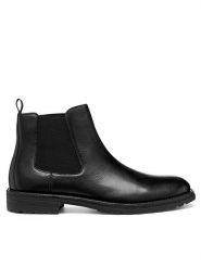 Geox Sztyblety U Redclif U56LXB 0003C C9999 Czarny. Czarne botki męskie Geox, bez wzorów, ze skóry, bez obcasa, bez zapięcia. Za 539.99 zł.