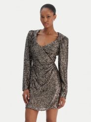 Rinascimento Sukienka koktajlowa CFC0126602003 Srebrny Slim Fit. Szare sukienki damskie Rinascimento, m, bez wzorów, z syntetyku, wizytowe, bez kołnierzyka, bez ramiączek. Za 559.99 zł.