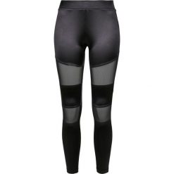 Legginsy damskie Urban Classics shiny tech mesh. Czarne legginsy damskie Urban Classics, bez wzorów, z meshu. Za 142.00 zł.