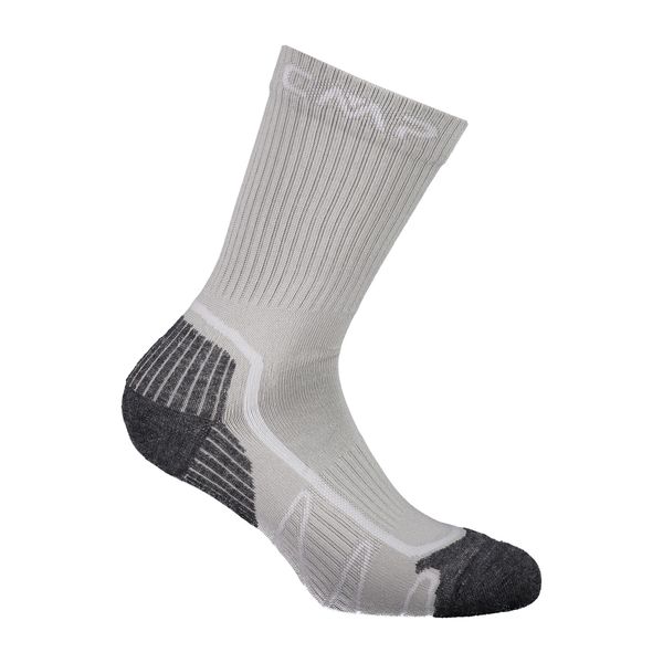 Skarpety turystyczne CMP Trekking Sock Poly Mid. Szare skarpetki damskie CMP, bez wzorów, z elastanu. Za 49.90 zł.
