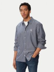 Calvin Klein Jeans Koszula Ls Yd LV04RF106G Niebieski Regular Fit. Niebieskie koszule męskie Calvin Klein Jeans, l, bez wzorów, z bawełny, bez kołnierzyka, bez ramiączek. Za 409.99 zł.