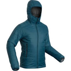 Kurtka trekkingowa puchowa TREK 100 kaptur - męska. Kurtki męskie FORCLAZ, m, bez wzorów, z materiału, bez kaptura. Za 149.99 zł.