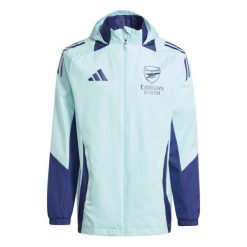 Kurtka z dresu Arsenal Tiro 2024/25. Niebieskie kurtki męskie Adidas, s, bez wzorów, z dresówki, z kapturem. Za 346.30 zł.