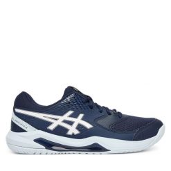 Buty do tenisa Asics. Niebieskie obuwie sportowe damskie Asics, bez wzorów, bez zapięcia, tenisowe. Za 339.99 zł.