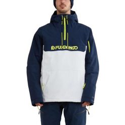 Kurtka narciarska męska Burnaby Logo Anorak. Białe kurtki sportowe męskie FUNDANGO, na zimę, l, bez wzorów, bez kaptura, narciarskie. Za 669.90 zł.
