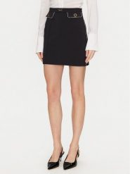 Elisabetta Franchi Spódnica mini GO-T03-51E2 Czarny Regular Fit. Czarne spódnice damskie Elisabetta Franchi, bez wzorów, z syntetyku, mini. Za 729.99 zł.