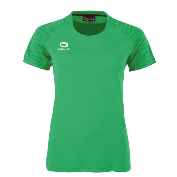 Damski jersey Stanno Bolt. Zielone koszulki sportowe damskie STANNO, bez wzorów, z jersey, bez ramiączek, na fitness i siłownię. Za 180.00 zł.