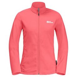 Bluza polarowa damska Jack Wolfskin Taunus Fz. Czerwone bluzy damskie Jack Wolfskin, s, bez wzorów, z materiału, bez ramiączek, bez kaptura. Za 239.99 zł.