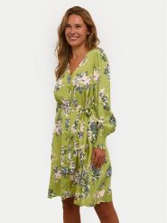 Kaffe Sukienka letnia Pollie 10508274 Zielony Regular Fit. Zielone sukienki damskie Kaffe, na lato, bez wzorów, z wiskozy, bez kołnierzyka, bez ramiączek. Za 269.99 zł.