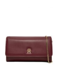 Tommy Hilfiger Torebka AW0AW16891 Bordowy. Czerwone torebki wizytowe damskie Tommy Hilfiger, bez wzorów, ze skóry, bez dodatków. Za 349.99 zł.