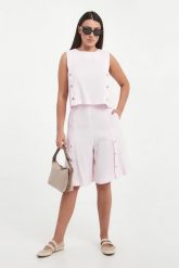Bermudy damskie lniane Acaici MARELLA MONOCHROME. Szorty damskie Marella, bez wzorów. Za 849.00 zł.