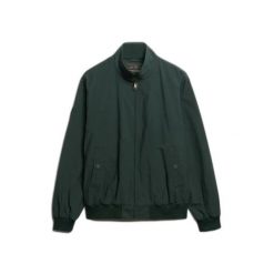 Kurtka Superdry Classic Harrington. Zielone kurtki męskie Superdry, na jesień, m, bez wzorów, z materiału, eleganckie, bez kaptura. Za 482.55 zł.