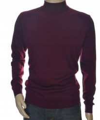 Sweter męski ze stójką z półgolfem półgolf z wełny wełniany M bordowy 1701. Czerwone swetry męskie Selantino, m, bez wzorów, z wełny, bez kołnierzyka, bez ramiączek. Za 151.28 zł.