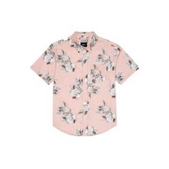 Koszula męska Huf Widower Woven Shirt krótki rękaw. Czerwone koszule męskie HUF, m, bez wzorów, z bawełny, casualowe, bez kołnierzyka, bez ramiączek. Za 228.00 zł.
