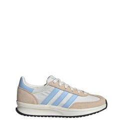 Buty RUN 70s 2.0. Białe obuwie trekkingowe damskie Adidas, ze skóry, bez zapięcia. Za 299.00 zł.