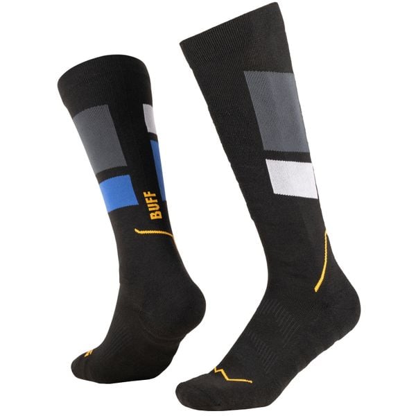 Skarpetki sportowe dla dorosłych Thermonet Over The Calf Socks. Czarne skarpetki damskie Buff, bez wzorów, z elastanu. Za 149.99 zł.