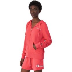 Bluza damska Champion Full Zip Hoodie Sweatshirt 118099. Czerwone bluzy damskie Champion, bez wzorów, bez ramiączek, bez kaptura. Za 313.14 zł.